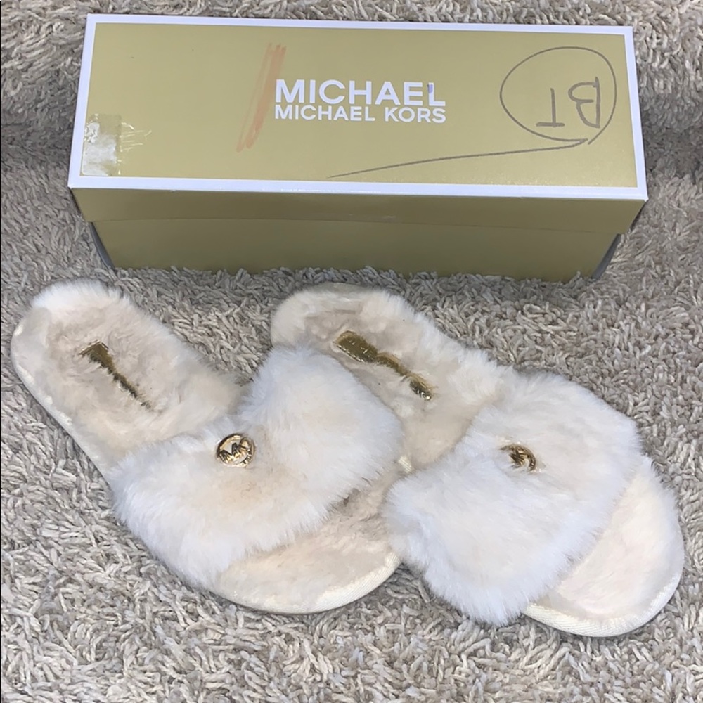 MICHAEL Michael Kors Faux Fur Slippers